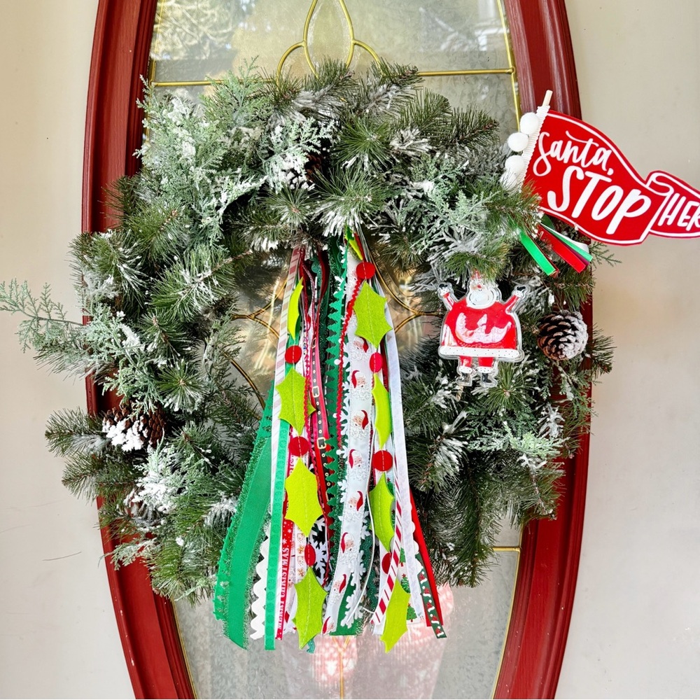 Christmas ribbon trim bundle for wreath